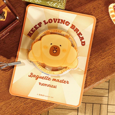 Gambar Tuntunzai Bakery Phone Grip Adhesive Capybara Croissant - Cokelat