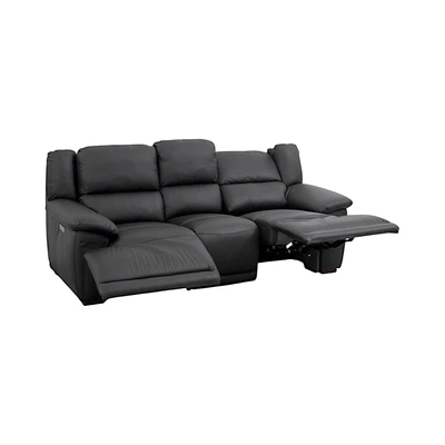 Gambar Informa Udinese Sofa Recliner Kulit 3 Seater - Hitam