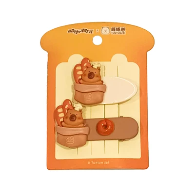 Gambar Tuntunzai Bakery Jepit Rambut Set 2 Pcs - Cokelat
