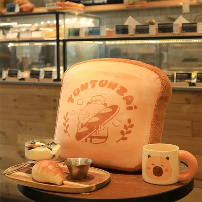 Gambar Tuntunzai Bakery Bantal Plush Toast - Cokelat