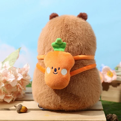 Gambar Tuntunzai Boneka Plush Carrot Backpack - Cokelat