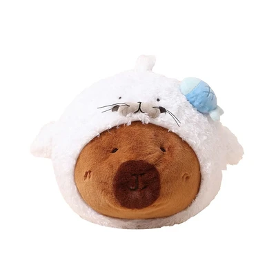 Gambar Tuntunzai Bantal Sofa Seal 35x35 cm - Putih/Cokelat