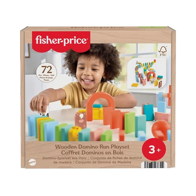 Gambar Fisher Price Playset Domino Run Kayu Set 72 Pcs - Mix