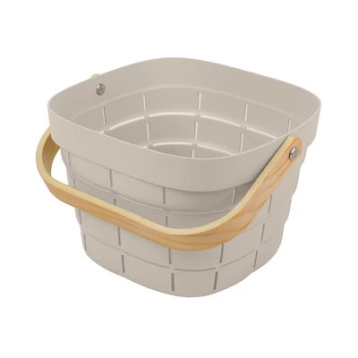 Gambar Stora Keranjang Penyimpanan Dengan Handle 24.4x23.6x16.4 cm - Abu-Abu