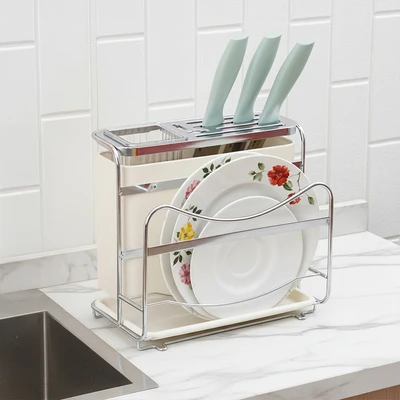 Gambar Stora Wetzel Tempat Pisau dan Alat Dapur - Krem