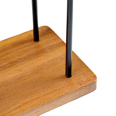 Gambar Stora Sando Tempat Tisu Stainless Steel & Kayu - Hitam/Cokelat