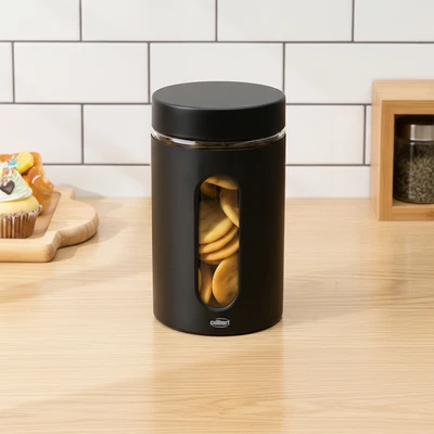 Gambar Culinart Cany Stoples Kaca 950 ml - Hitam