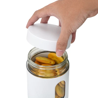 Gambar Culinart Cany Stoples  Kaca 600 ml  - Putih