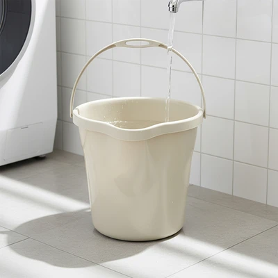Gambar Proclean Ember Plastik Dengan Handle Round 12 ltr - Putih Vanila