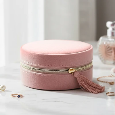 Gambar Informa Emily Kotak Perhiasan Round 10x10x5 cm - Pink