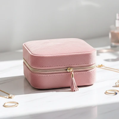 Gambar Informa Emily Kotak Perhiasan Square 10x10x5.5 cm - Pink