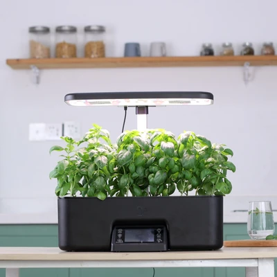 Gambar Soleil Pot Indoor Hydroponic Planter Dengan Display - Hitam