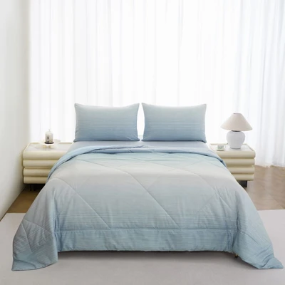 Gambar Informa 180x200 cm Set 6 Pcs Seprai King Microfiber Brun - Biru