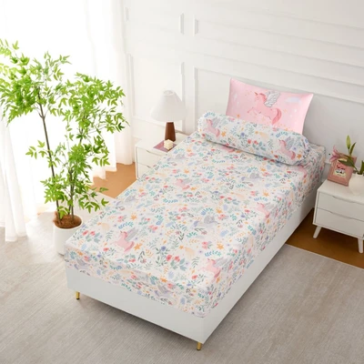 Gambar Informa 100x200 cm Set 3 Pcs Seprai Single Microfiber Blossom
