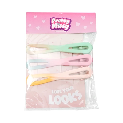 Gambar Pretty Missy Jepit Rambut Ribbon Ombre Set 3 Pcs - Mix