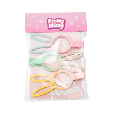 Gambar Pretty Missy Jepit Rambut Rabbit Ombre Set 3 Pcs - Mix