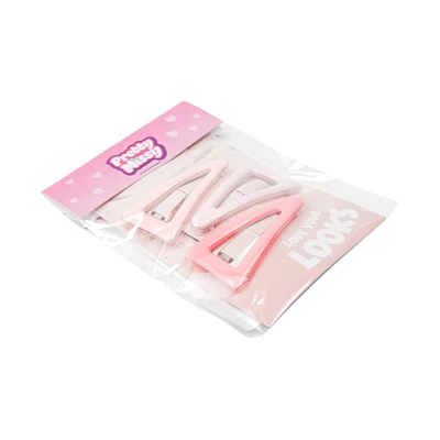 Gambar Pretty Missy Jepit Rambut Triangle Set 3 Pcs - Pink