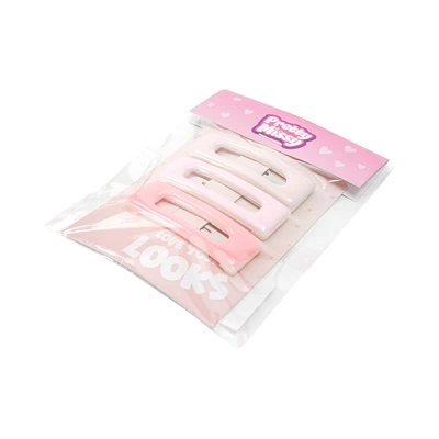 Gambar Pretty Missy Jepit Rambut Square Set 3 Pcs - Pink
