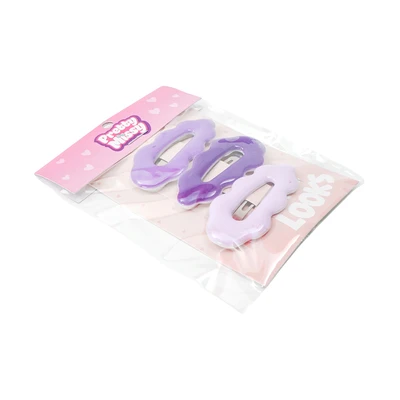 Gambar Pretty Missy Jepit Rambut Oval Set 3 Pcs - Ungu