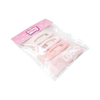 Gambar Pretty Missy Jepit Rambut Oval Set 3 Pcs - Pink