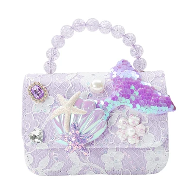 Gambar Pretty Missy Tas Selempang Anak Mermaid Tail - Ungu
