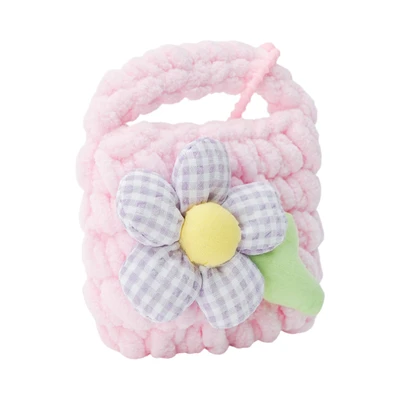 Gambar Pretty Missy Earphone Pouch Knit Flower - Pink
