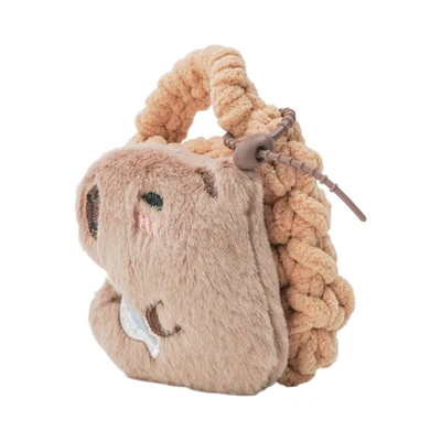 Gambar Pretty Missy Earphone Pouch Knit Capybara Fish - Cokelat
