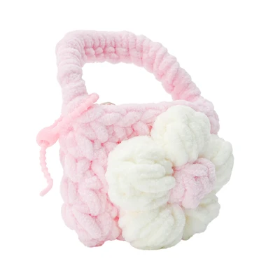 Gambar Pretty Missy Earphone Pouch Knit Daisy - Pink
