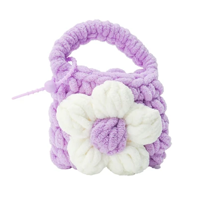 Gambar Pretty Missy Earphone Pouch Knit Daisy - Ungu