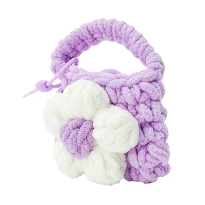 Gambar Pretty Missy Earphone Pouch Knit Daisy - Ungu