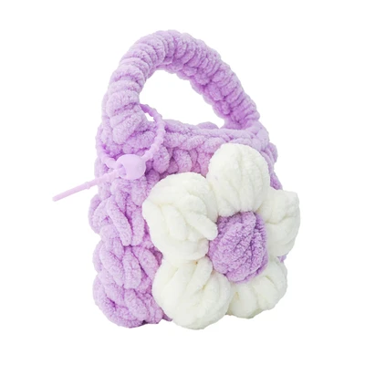 Gambar Pretty Missy Earphone Pouch Knit Daisy - Ungu