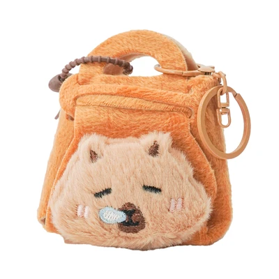 Gambar Pretty Missy Earphone Pouch Sleepin Capybara - Cokelat