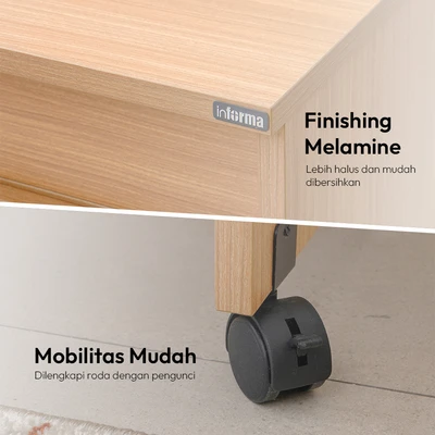 Gambar Informa Lark Meja Kantor - Cokelat Oak