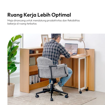 Gambar Informa Liam Meja Kantor - Cokelat Oak