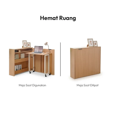 Gambar Informa Liam Meja Kantor - Cokelat Oak