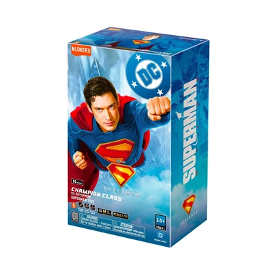 Gambar Blokees DC Champion Class Action Figure Superman 2025 Model Kit - Biru/Merah
