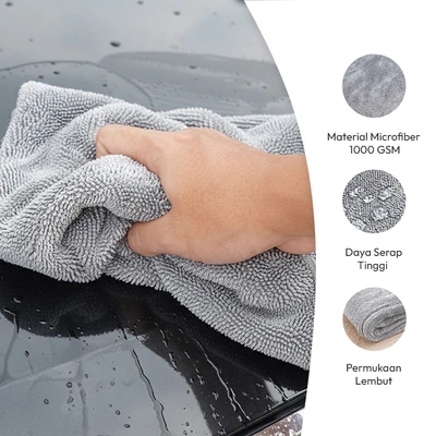 Gambar Proclean Kain Lap Pengering Mobil Microfiber - Abu-abu Tua