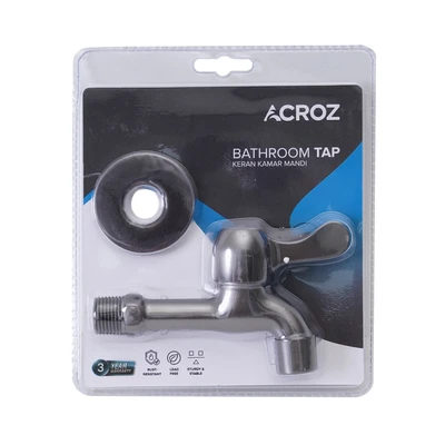 Gambar Acroz Ferroir Keran Air Kamar Mandi Basic - Abu-Abu Gunmetal