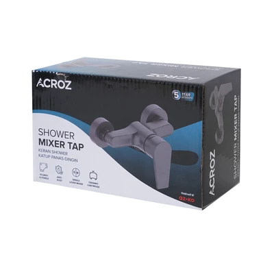 Gambar Acroz Ferroir Keran Mixer Shower Kamar Mandi Basic - Abu-Abu Gunmetal