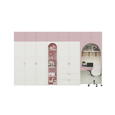Gambar Informa Kaia Lemari Pakaian Anak 1 Pintu Dengan Kaca - Pink
