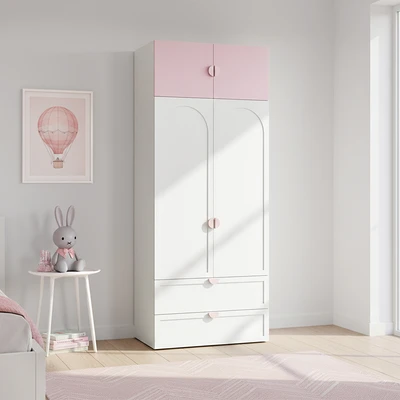 Gambar Informa Kaia Lemari Pakaian Anak 2 Pintu Dengan Laci - Pink