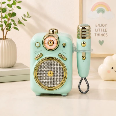 Gambar Divoom Fairy-2 Speaker Karaoke Bluetooth Dengan Microphone - Hijau