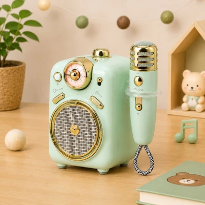 Gambar Divoom Fairy-2 Speaker Karaoke Bluetooth Dengan Microphone - Hijau