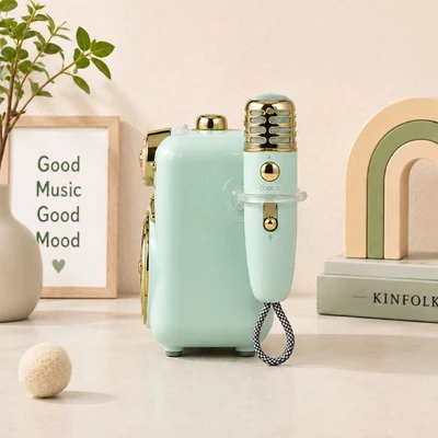 Gambar Divoom Fairy-2 Speaker Karaoke Bluetooth Dengan Microphone - Hijau