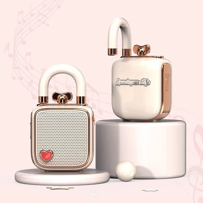Gambar Divoom Lovelock Speaker Bluetooth Portable - Pink