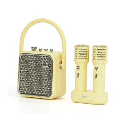 Gambar Divoom Songbird-SE Speaker Karaoke Bluetooth Dengan 2 Microphone - Kuning