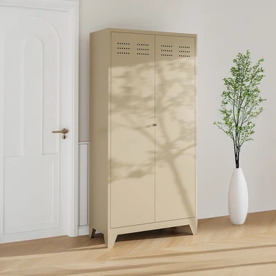 Gambar Krisbow Lemari Janitor 2 Pintu Swing 85x40x180 cm - Cokelat