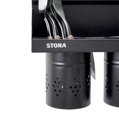 Gambar Stora Sekka Rak Dinding Dapur - Hitam