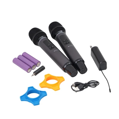 Gambar Sovox Microphone Wireless UHF Set 2 pcs - Abu-Abu