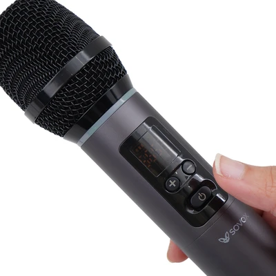 Gambar Sovox Microphone Wireless UHF Set 2 pcs - Abu-Abu